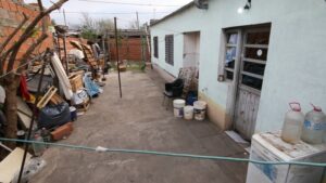 La vivienda donde ocurrió el femicidio. (Foto: Alan Monzón / Rosario3)