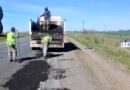 Vialidad Nacional realiza bacheos en la Ruta 178, a la altura de Las Parejas