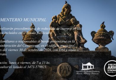 Armstrong: Reducción de Nichos en el Cementerio