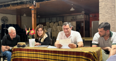 Trabajo institucional en Las Rosas